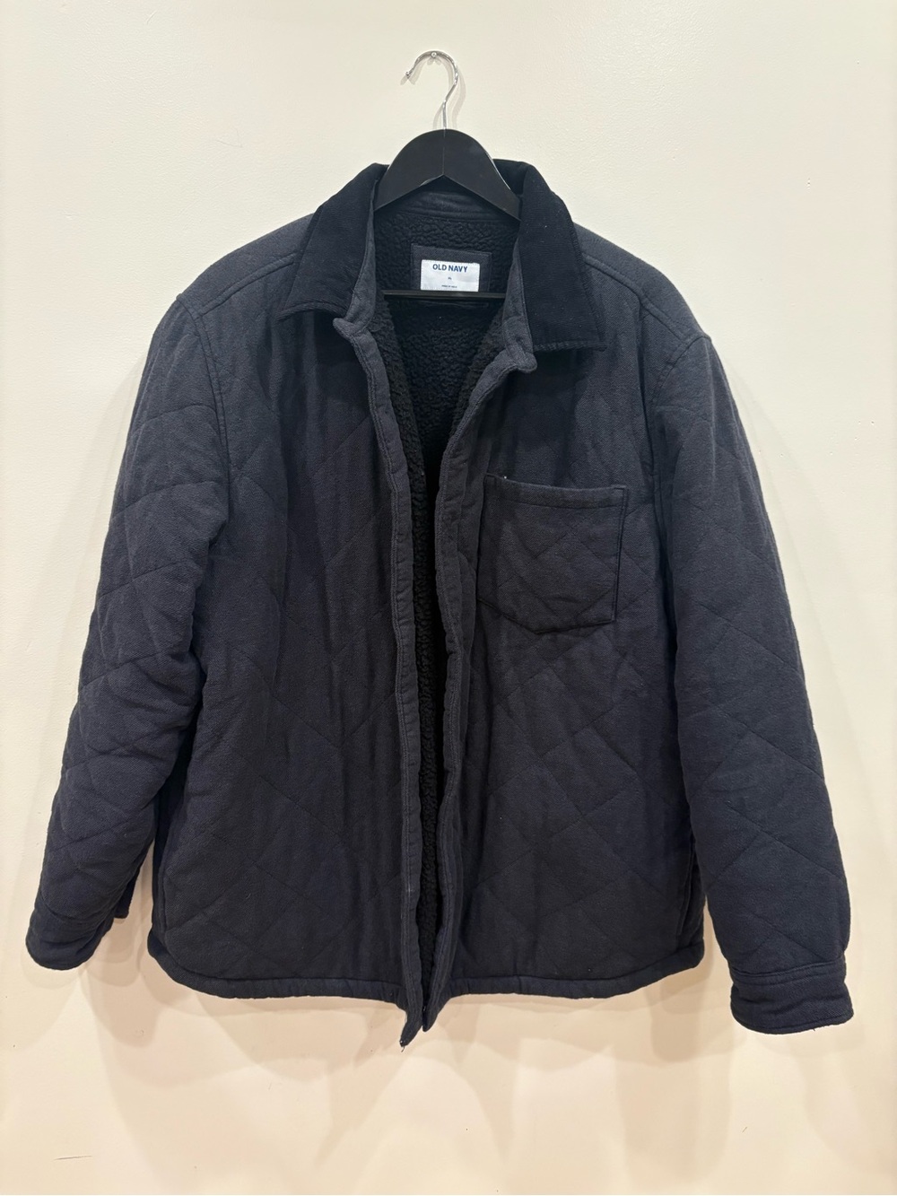 Old navy flannel jacket black xl